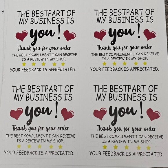 Thank You Reseller Business Appreciation Stickers Pick Your Favorite Ones New - Picture 7 of 16